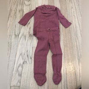 Bebe organic pointelle plum 2 piece